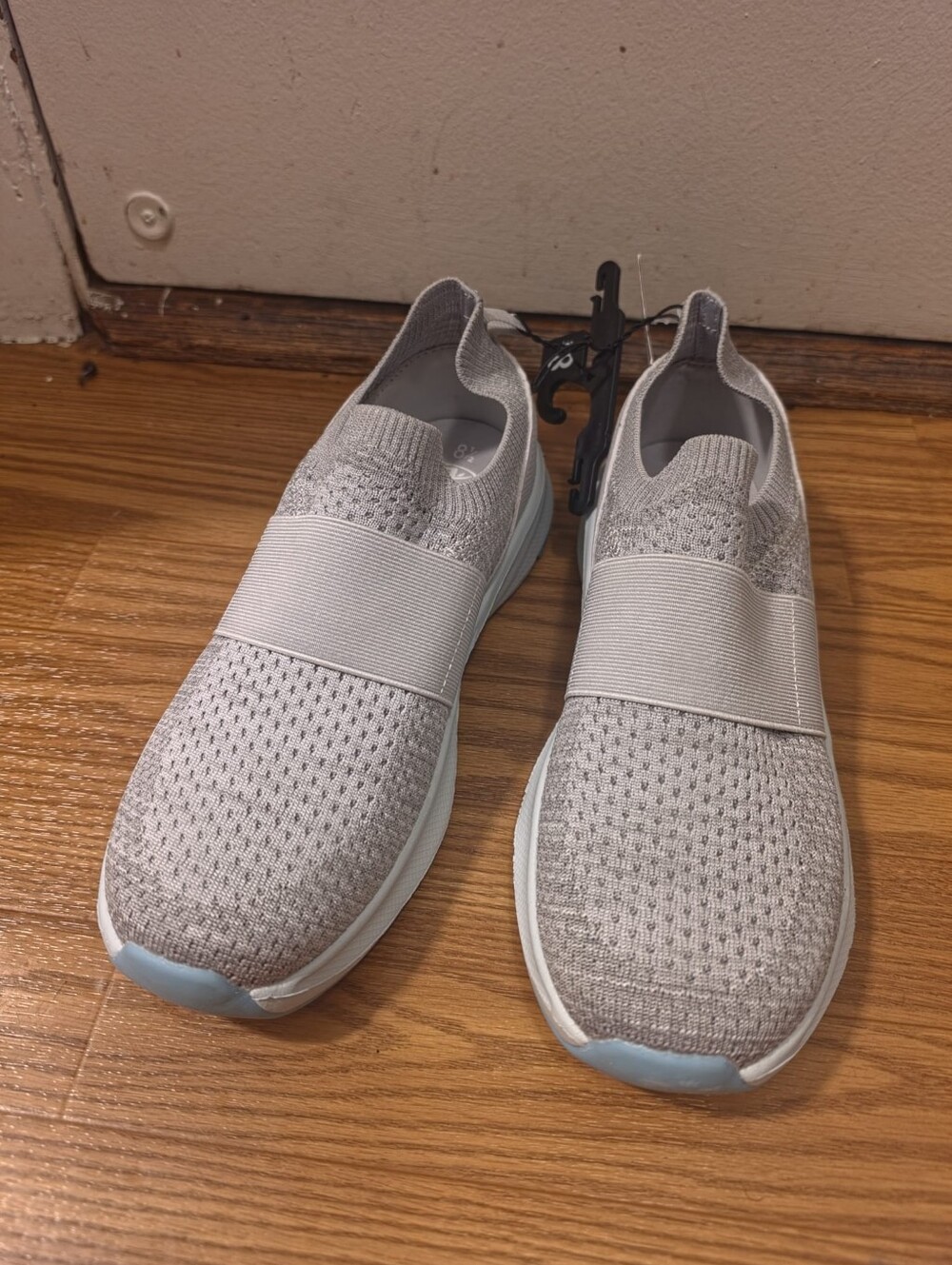 Men's Slip-On Knit Athletic Shoes - Light Gray